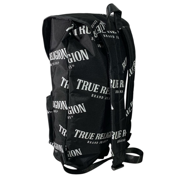 True Religion Combo Neela AOP Logo Backpack and Kovac Sling Backpack NWT - Picture 2 of 7